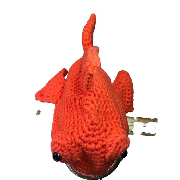 GOLD FISH HAND MADE CROCHET Purse Metal Vintage Frame Kiss Clasp Lock - Picture 5 of 11